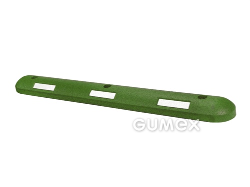ELASTON-ELTEC elastický deliaci retardér s bielou reflexnou páskou, hrúbka 60mm, 1000x120mm, recyklovaná guma, zelená